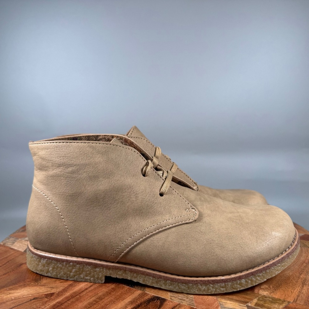 B.O.C. Womens Tan Faux Leather Desert Chukka Boots Size 6.5M
